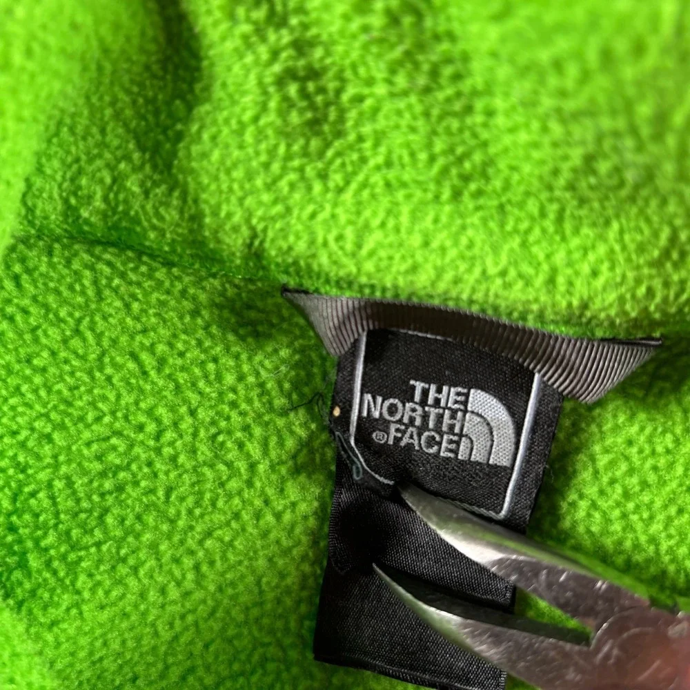 VTG‎ North Face Boys M 10/12 Full Zip Fleece Jacket Lime Green Coat GorpCore